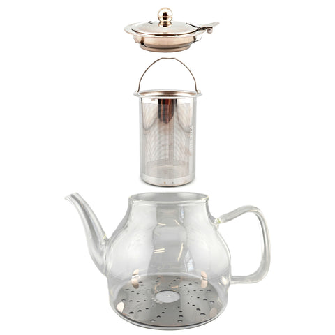 1.2l Clear Glass Teapot