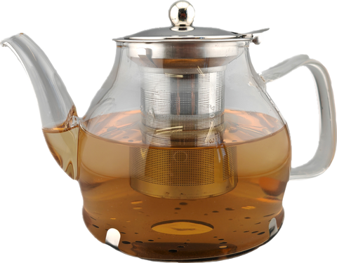 1.2l Clear Glass Teapot