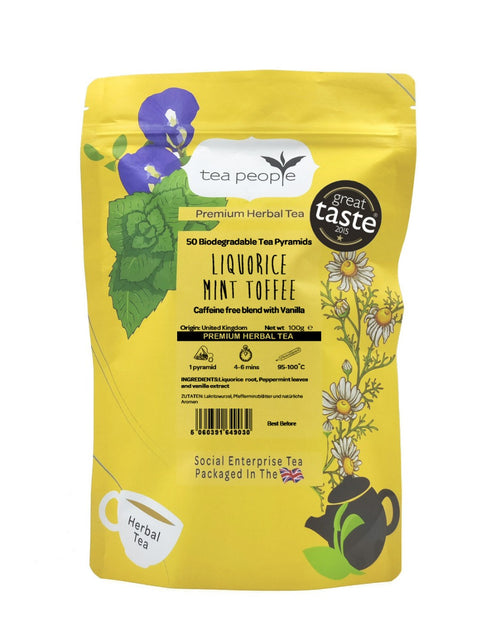Liquorice Mint Toffee - Herbal Tea Pyramids