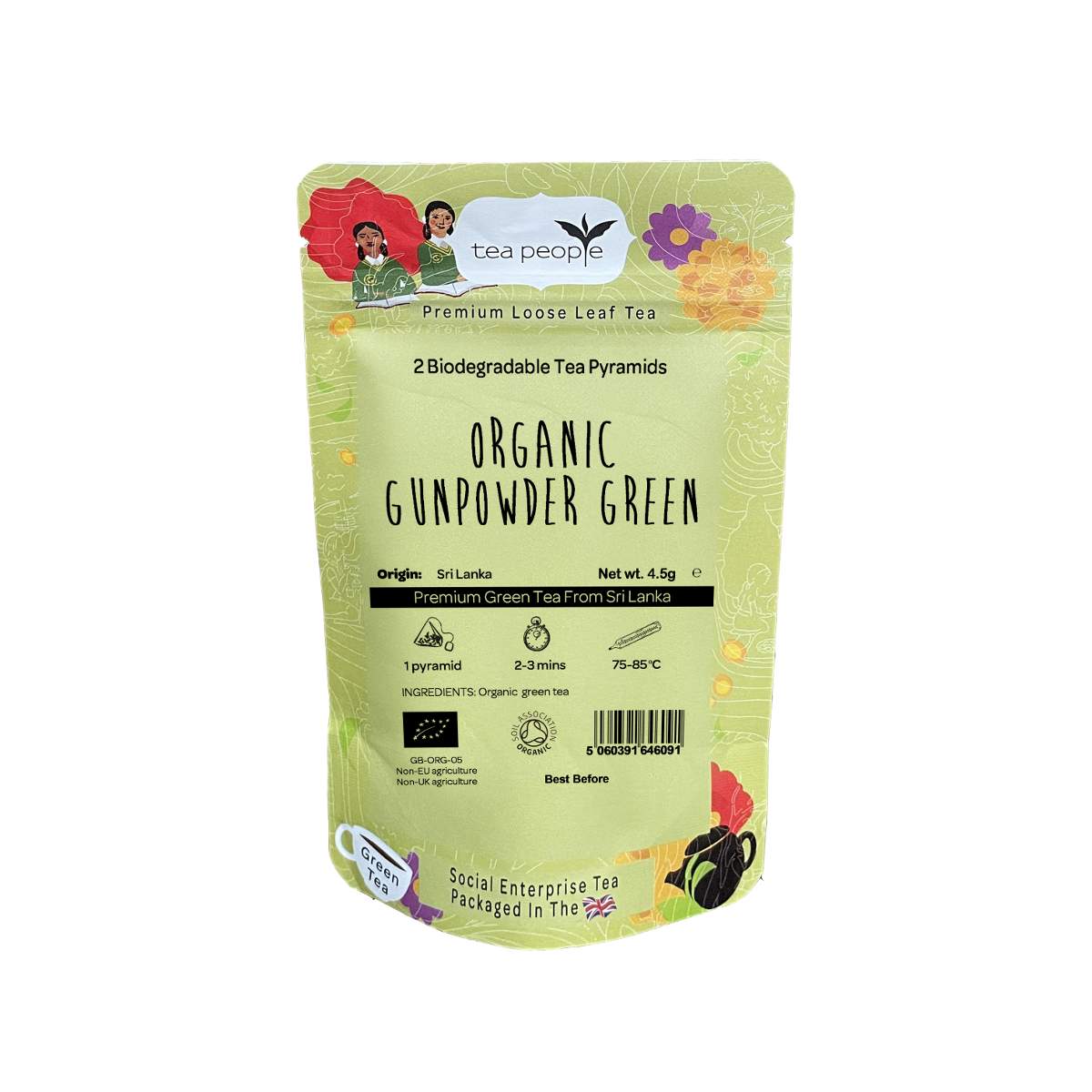 Organic Gunpowder Green - Green Tea Pyramids