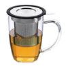 Forlife Glass Tea Mug with Infuser- Black