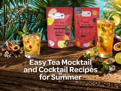 Easy tea mocktail and cocktail recipes for summer