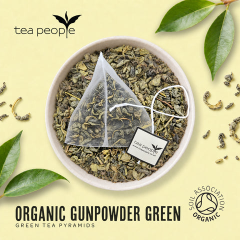 Organic Gunpowder Green - Green Tea Pyramids