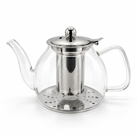 1.2l Clear Glass Teapot