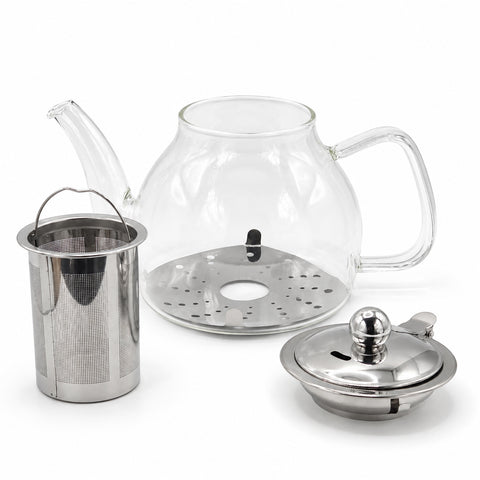 1.2l Clear Glass Teapot