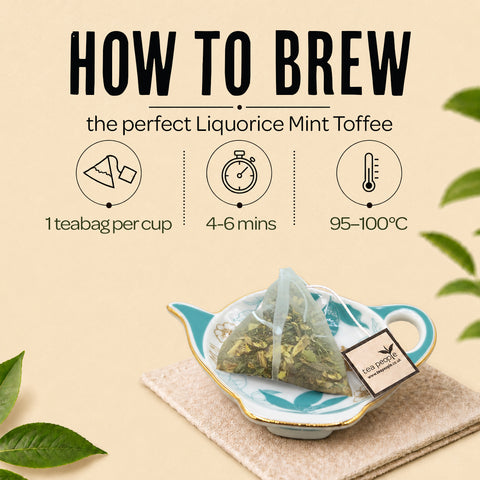 Liquorice Mint Toffee - Herbal Tea Pyramids
