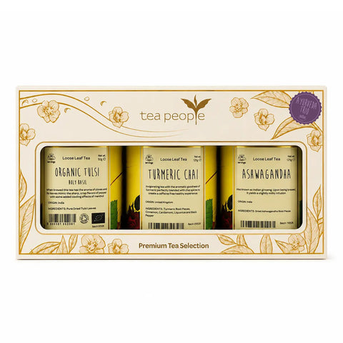 Ayurveda Trio Tea Gift Set – 3 Tin Herbal Tea Collection
