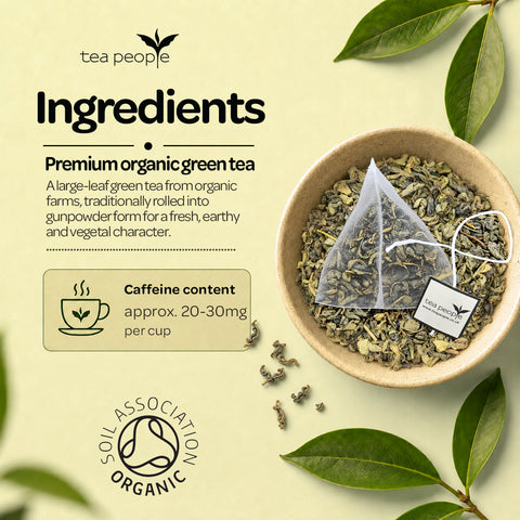 Organic Gunpowder Green - Green Tea Pyramids