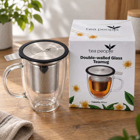 Double Walled Glass Tea Mug with Infuser