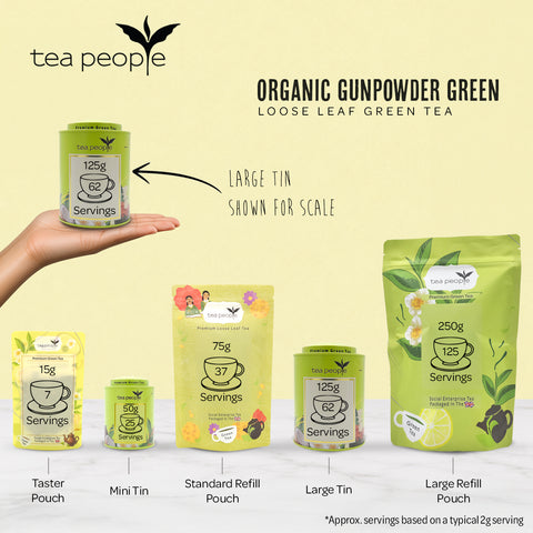 Organic Gunpowder Green - Loose Green Tea