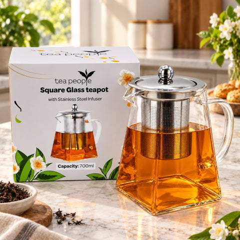700ml Square Glass teapot with SS Infuser