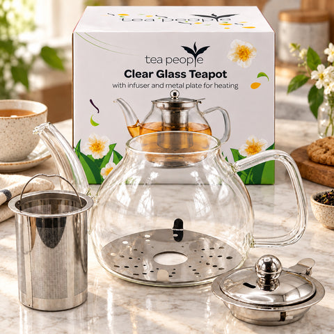 1.2l Clear Glass Teapot