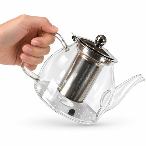 1.2l Clear Glass Teapot