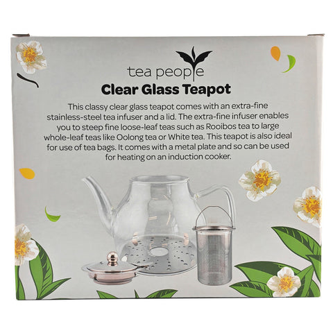 1.2l Clear Glass Teapot