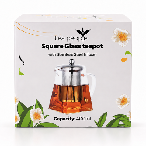 400ml Square Glass teapot with SS Infuser