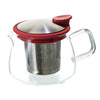 430ml Forlife Bell Glass Teapot - RED