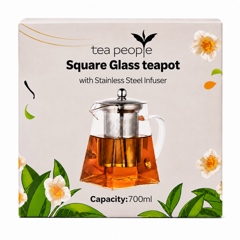 700ml Square Glass teapot with SS Infuser