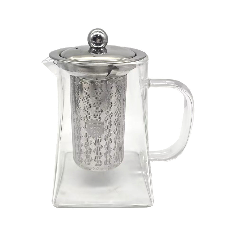 800ml Square Glass teapot with SS Infuser