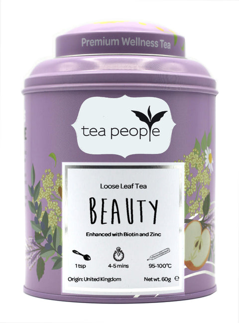 60g Beauty wellness loose tea tin to boost skin and hair health