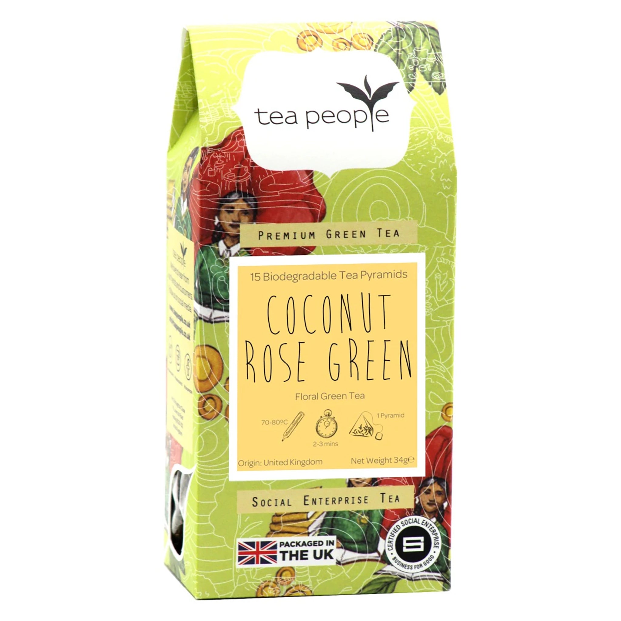 Coconut Rose Green - Tea Pyramids