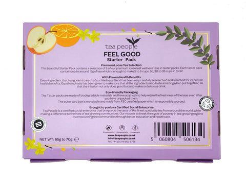 Feel Good - 6 Wellness teas starter pack with eco-friendly packaging