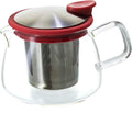 430ml Forlife Bell Glass Teapot - Red suitable for 1 person