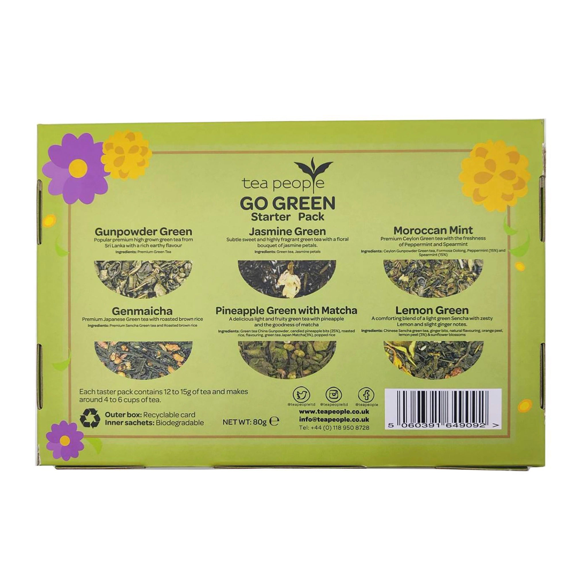 Go Green! - Starter pack of 6 Green teas Loose