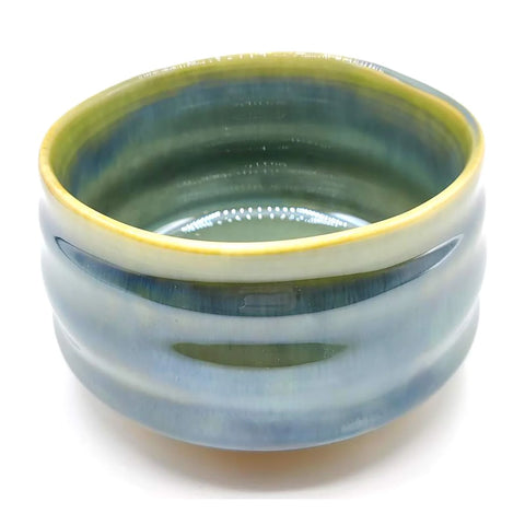 Turquoise/ jade green Chawan- Hand-made bowl