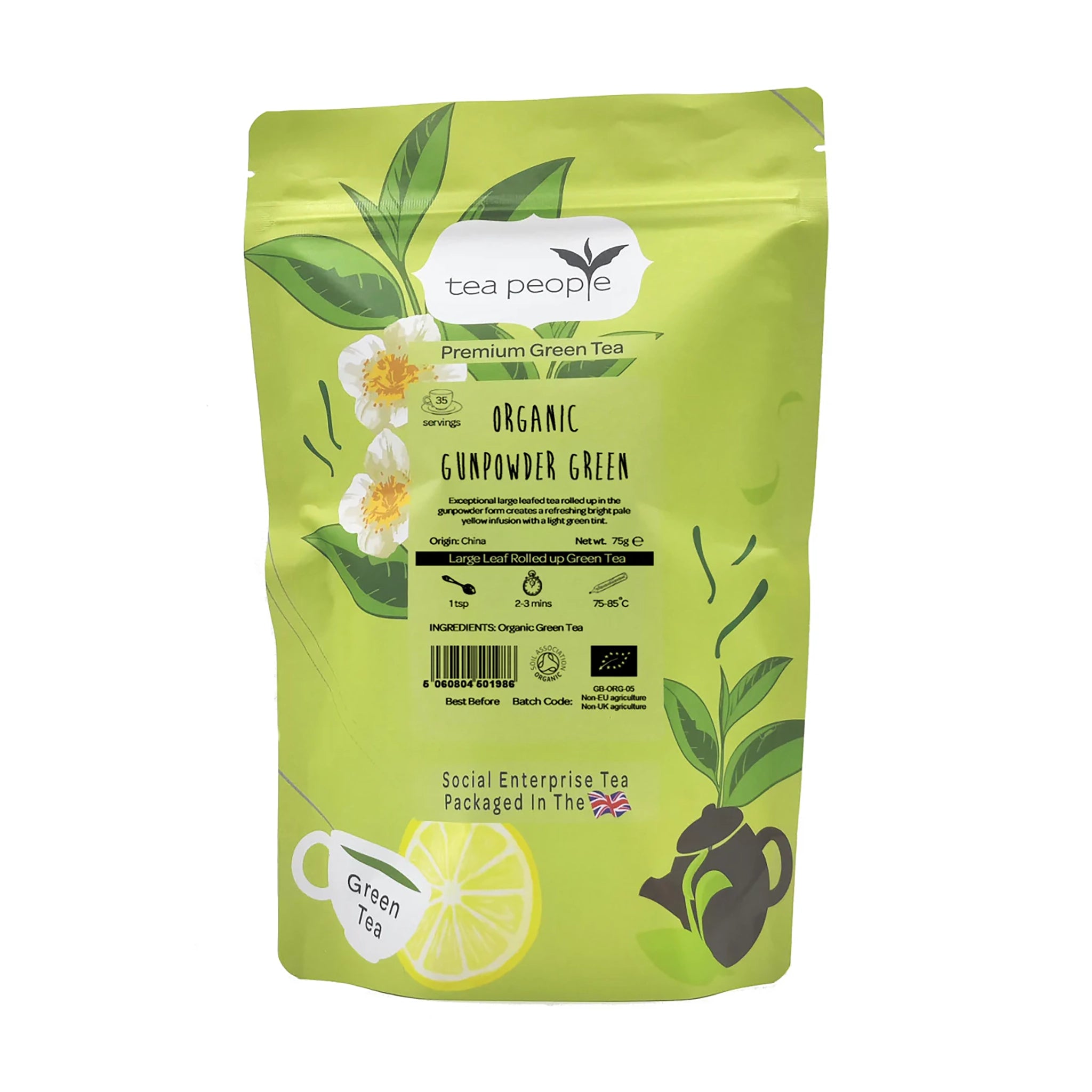 Organic Gunpowder Green - Loose Green Tea