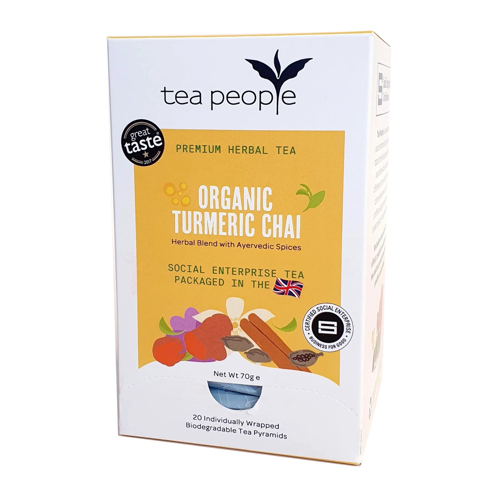 Organic Turmeric Chai - Herbal Tea Envelopes