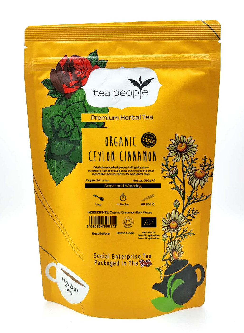 Delicately spiced and comforting Organic Ceylon Cinnamon Tea, 250g