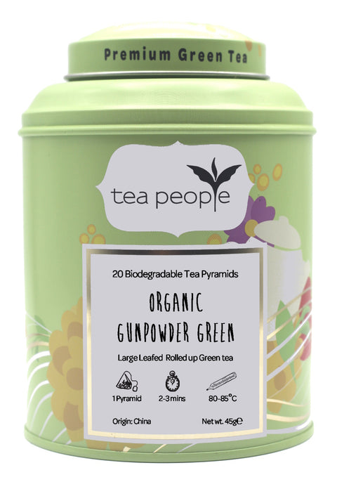 Organic Gunpowder Green - Green Tea Pyramids
