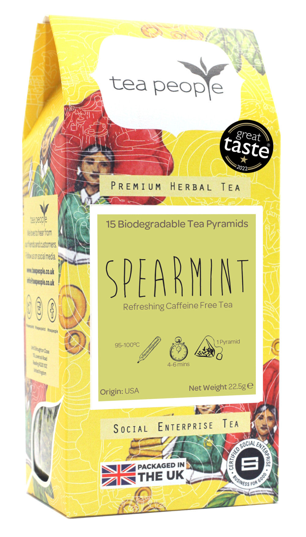 Pyramid Tea Caddy Spearmint – Herbal Tea Pyramids – Tea People