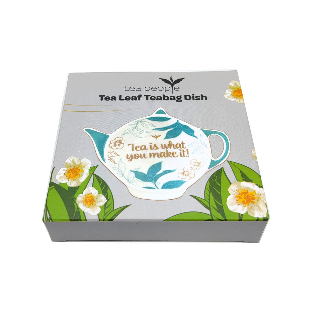 Gold Rimmed Tea Leaf Teabag Dish