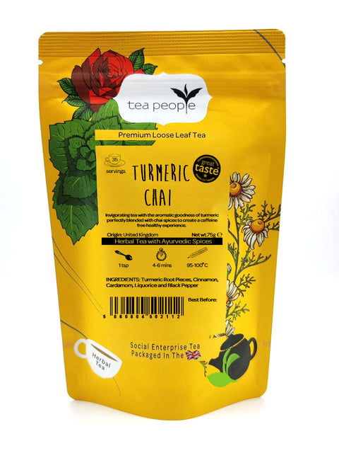 Turmeric Chai, 75g with perfectly blended with chai spices 