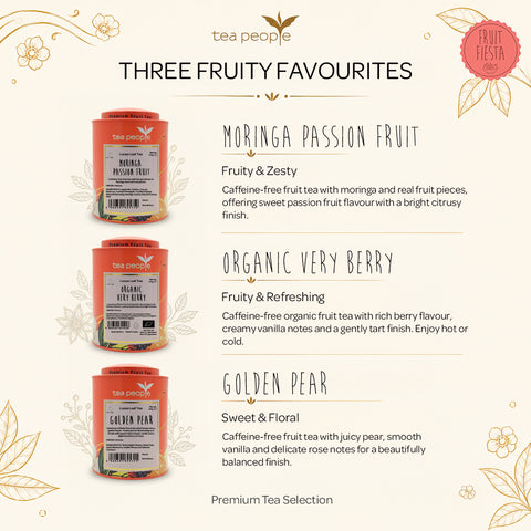 Fruit Fiesta Tea Gift Set – 3 Tin Fruit Tea Collection