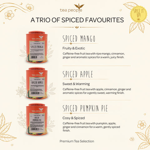 Spice It Up Tea Gift Set – 3 Tin Spiced Fruit Tea Collection