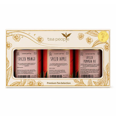 Spice It Up Tea Gift Set – 3 Tin Spiced Fruit Tea Collection