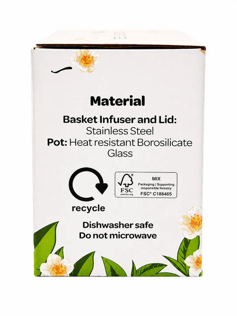 500ml Square Glass teapot with SS Infuser