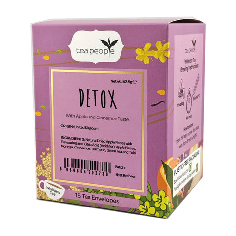 Detox- Wellness Tea Envelopes — box of 15 individually wrapped tea envelopes
