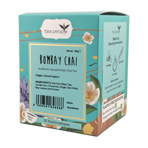 Bombay Chai - Black Tea Envelopes — box of 15 individually wrapped tea envelopes