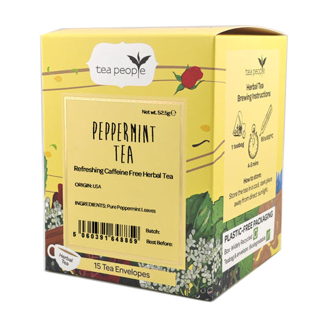 Peppermint Tea - Tea Envelopes — box of 15 individually wrapped tea envelopes
