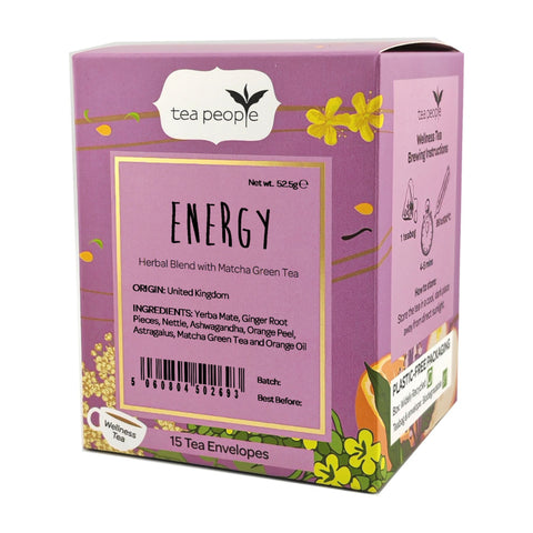 Energy - Wellness Tea Envelopes — box of 15 individually wrapped tea envelopes