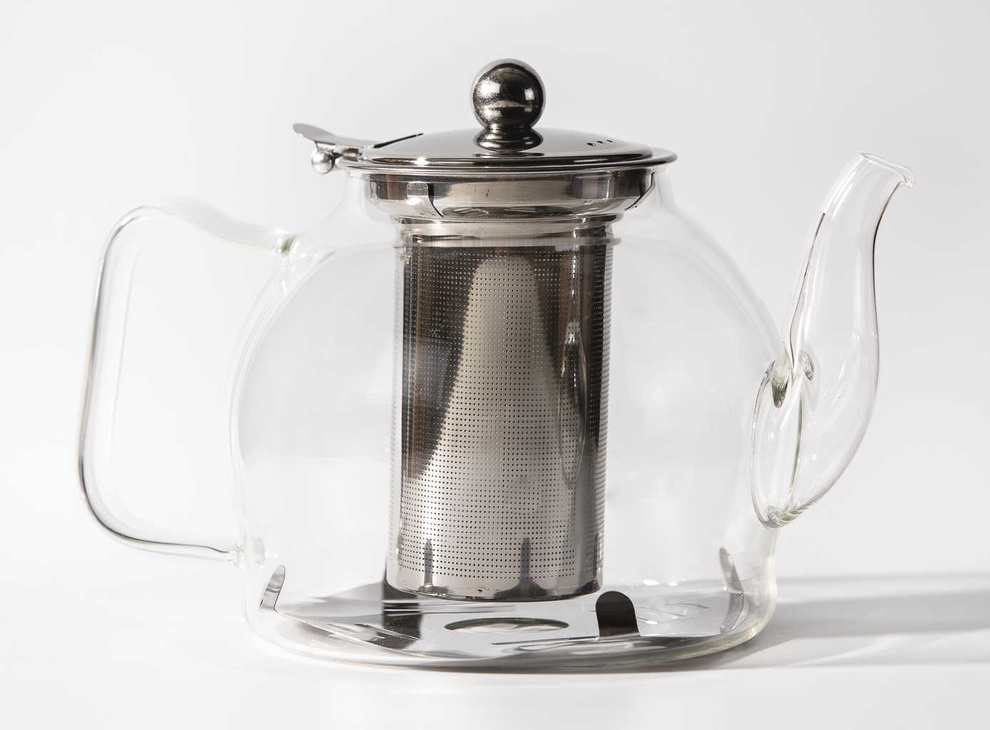 1.2l Clear Glass Teapot