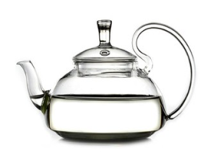 Clear Glass teapot 600ml with wire coil filter