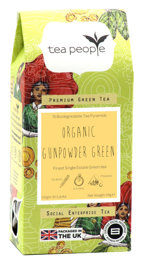 Organic gunpowder 15 tea pyramid bags