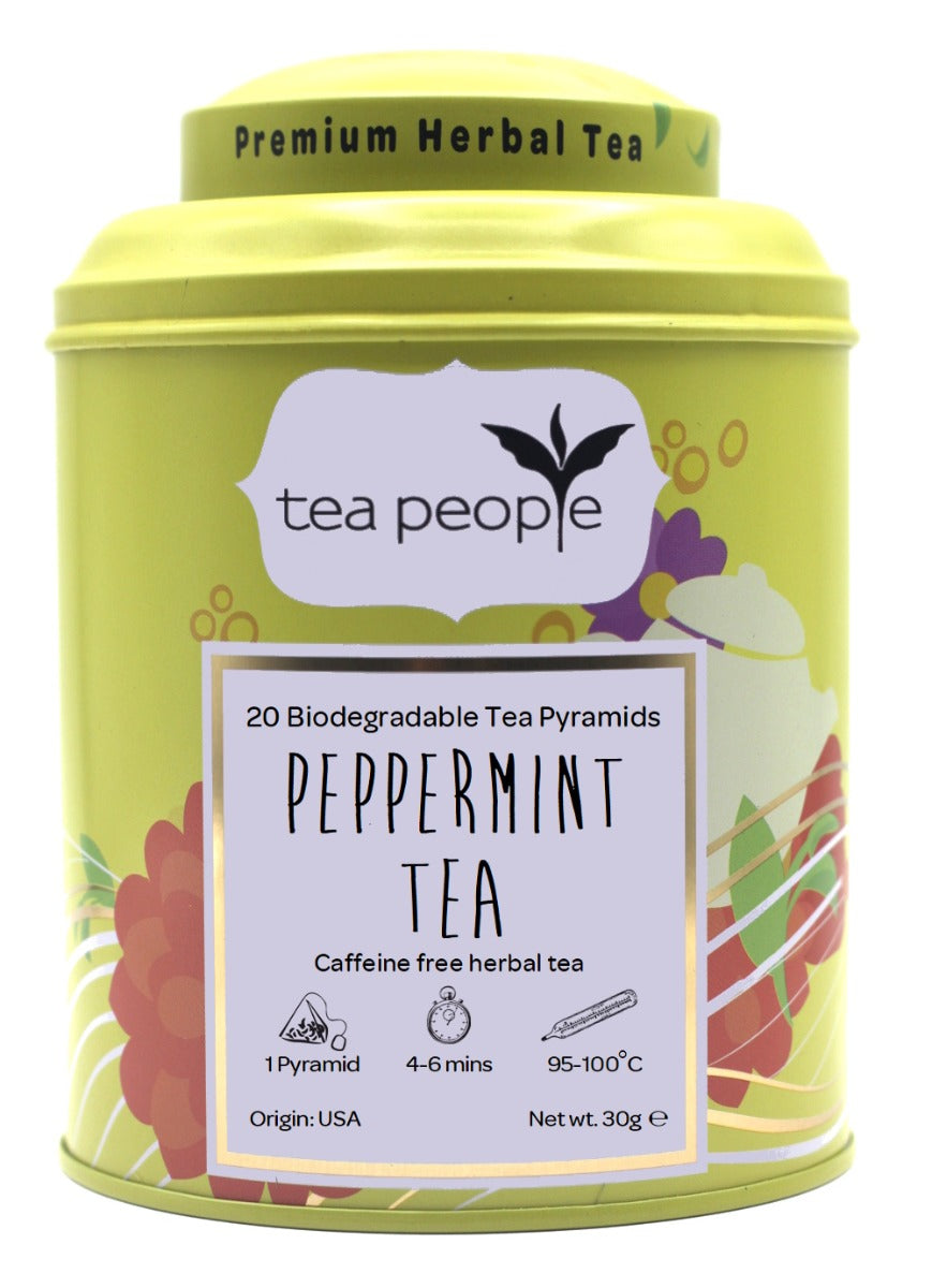 Peppermint- 20 Pyramid Tea Caddy